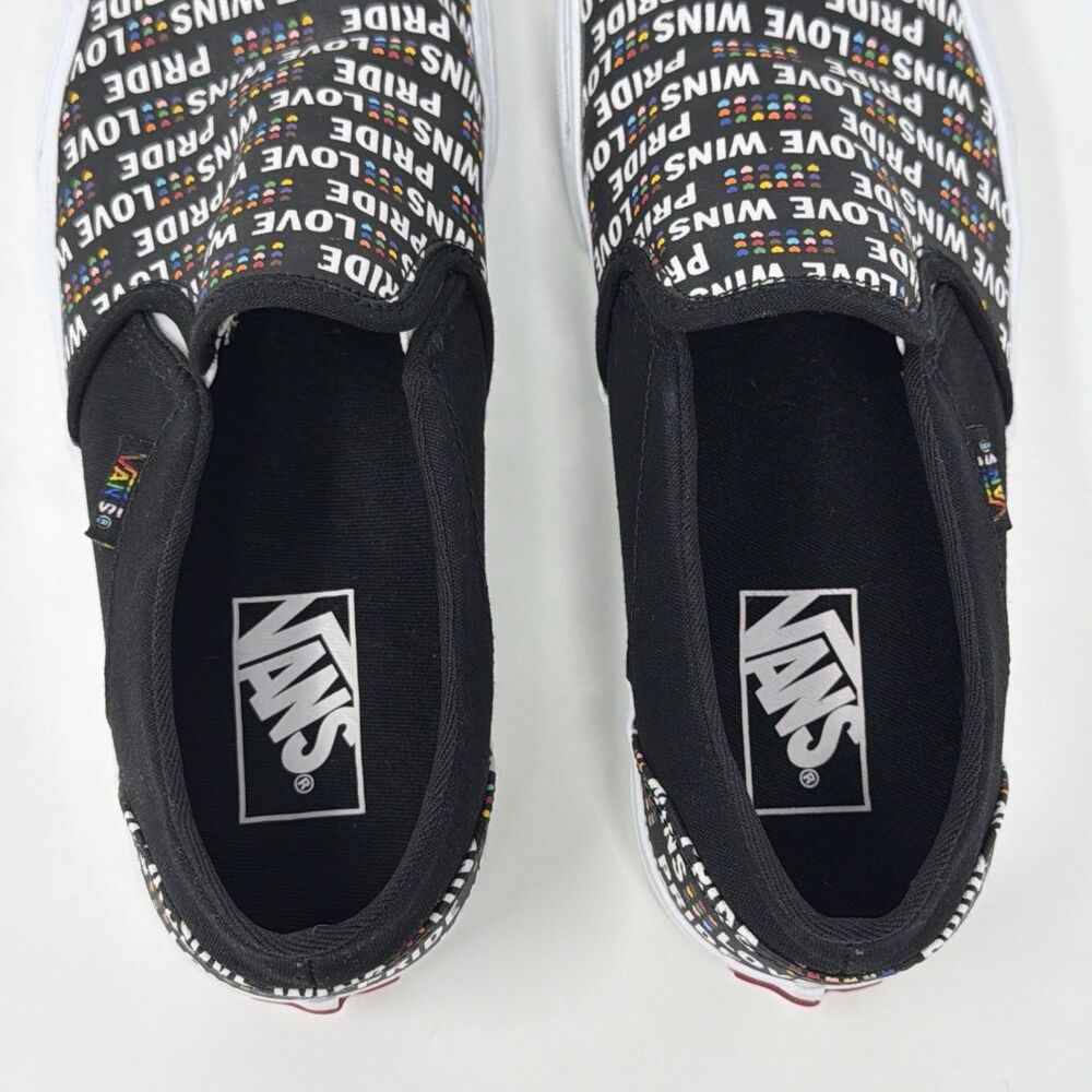 Vans Asher Pride Love Wins Women's Slip-On Shoes Black Multicolor Size 9.5 - Picture 11 of 16